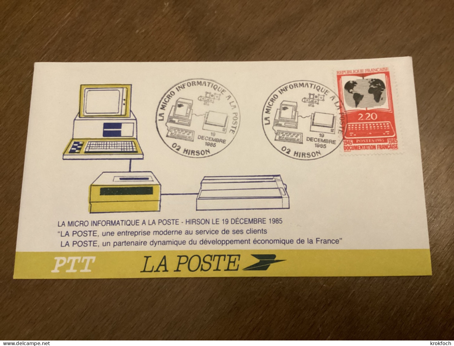 Hirson 02 - Micro Informatique à La Poste 1985 - Matasellos Conmemorativos