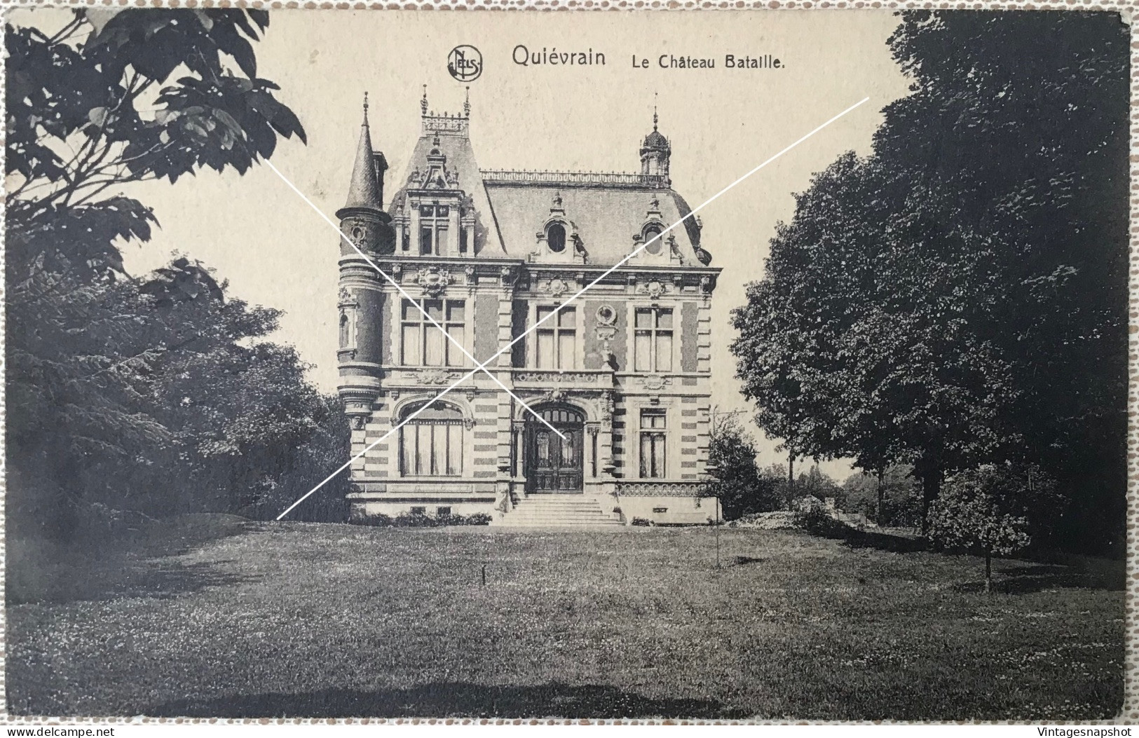 QUIEVRAIN Le Château Bataille CP PK Imp Bourdon Postée En 1928 - Quievrain