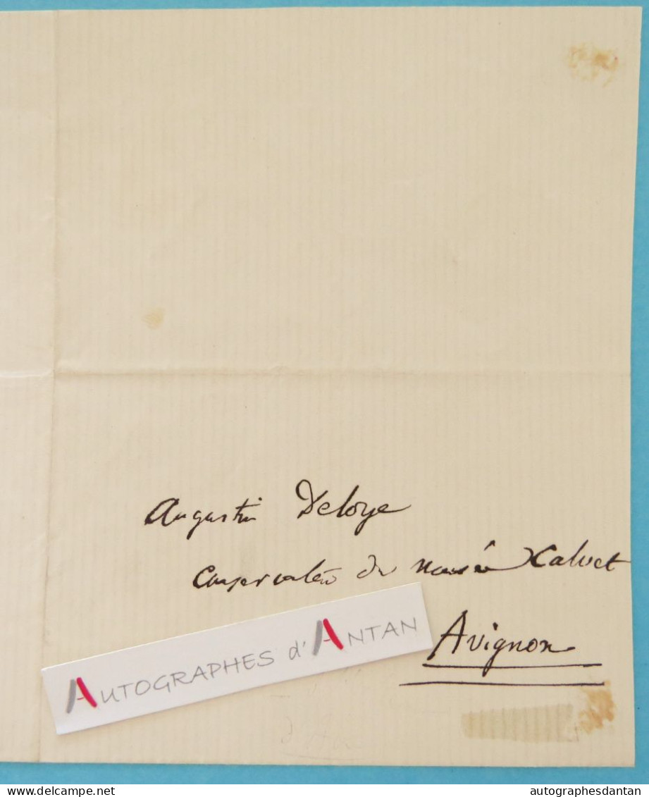● L.A.S Hector MALOT à Augustin DELOYE Musée Calvet Avignon Lettre écrite De Montmartre Rue Bethe - Né La Bouille - Escritores