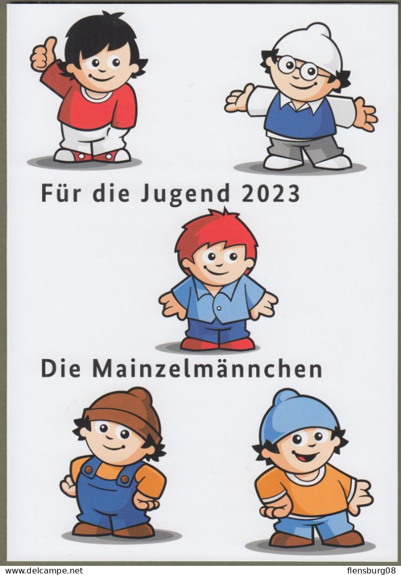 Bund: Minister Card - Ministerkarte Typ VII , Mi-Nr.3777-79 ESST: " Für Die Jugend 2023: - Die Mainzelmännchen - " - Briefe U. Dokumente