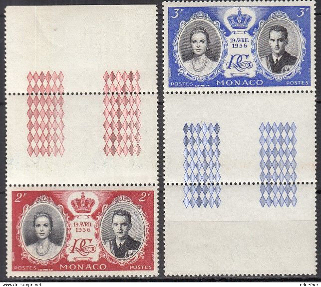 MONACO  562-563 L, Postfrisch **, Hochzeit Rainer III. Und Grace Kelly, 1956 - Nuevos