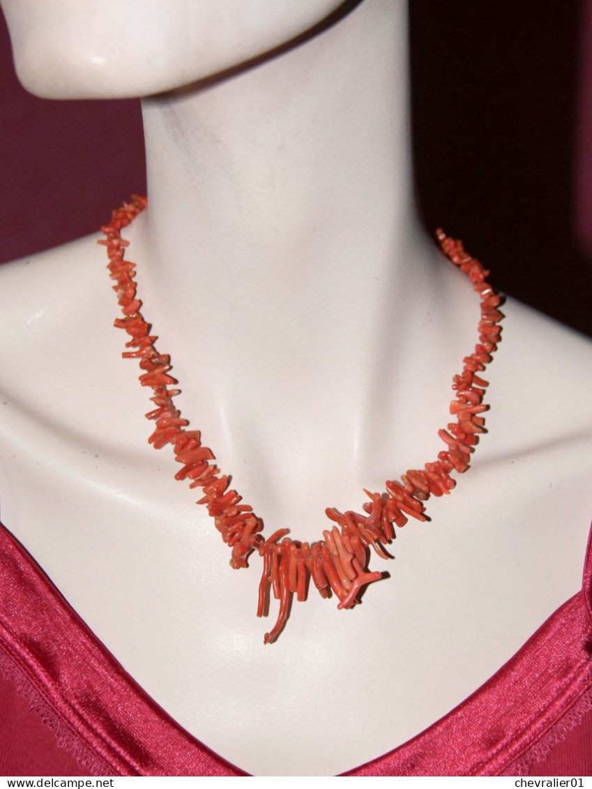 Bijoux-collier-34-corail Rouge - Halsketten