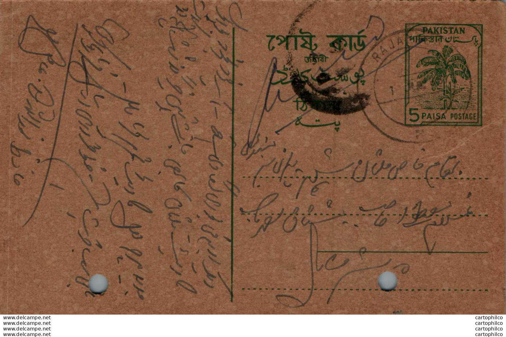 Pakistan Postal Stationery 5p Tree - Pakistan