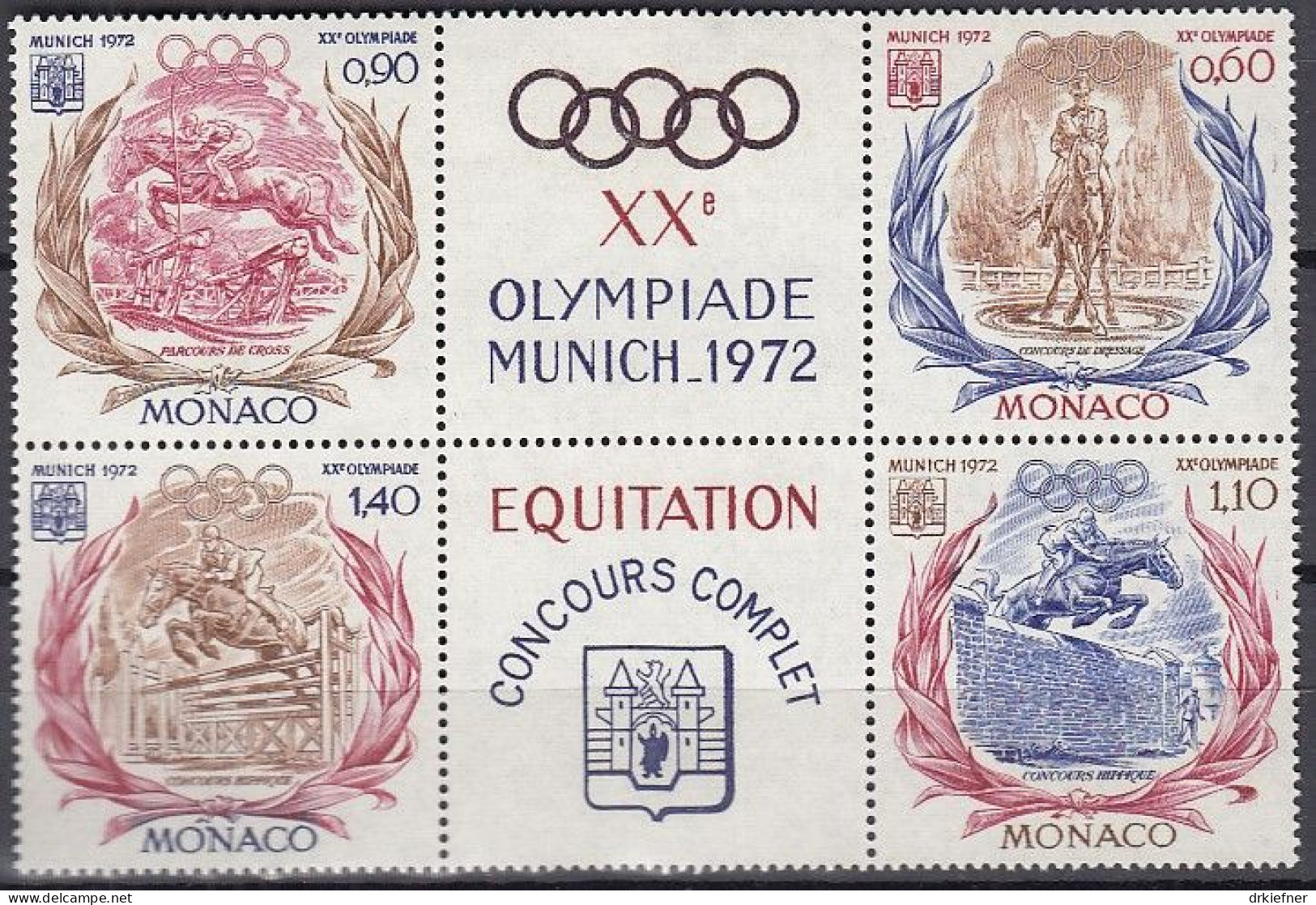 MONACO  1045-1048, Postfrisch **, Olympische Sommerspiele München, 1972 - Ungebraucht