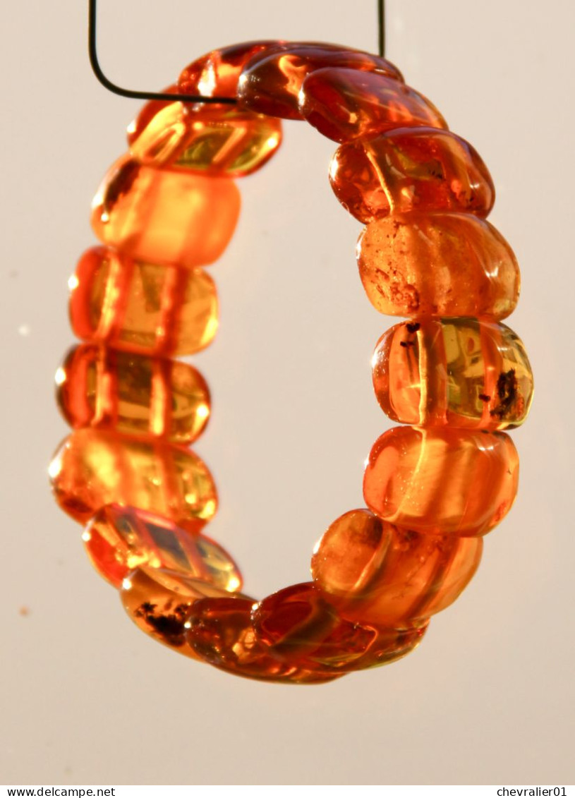 Bijoux-bracelet-25-ambre Couleur Cognac - Bracciali
