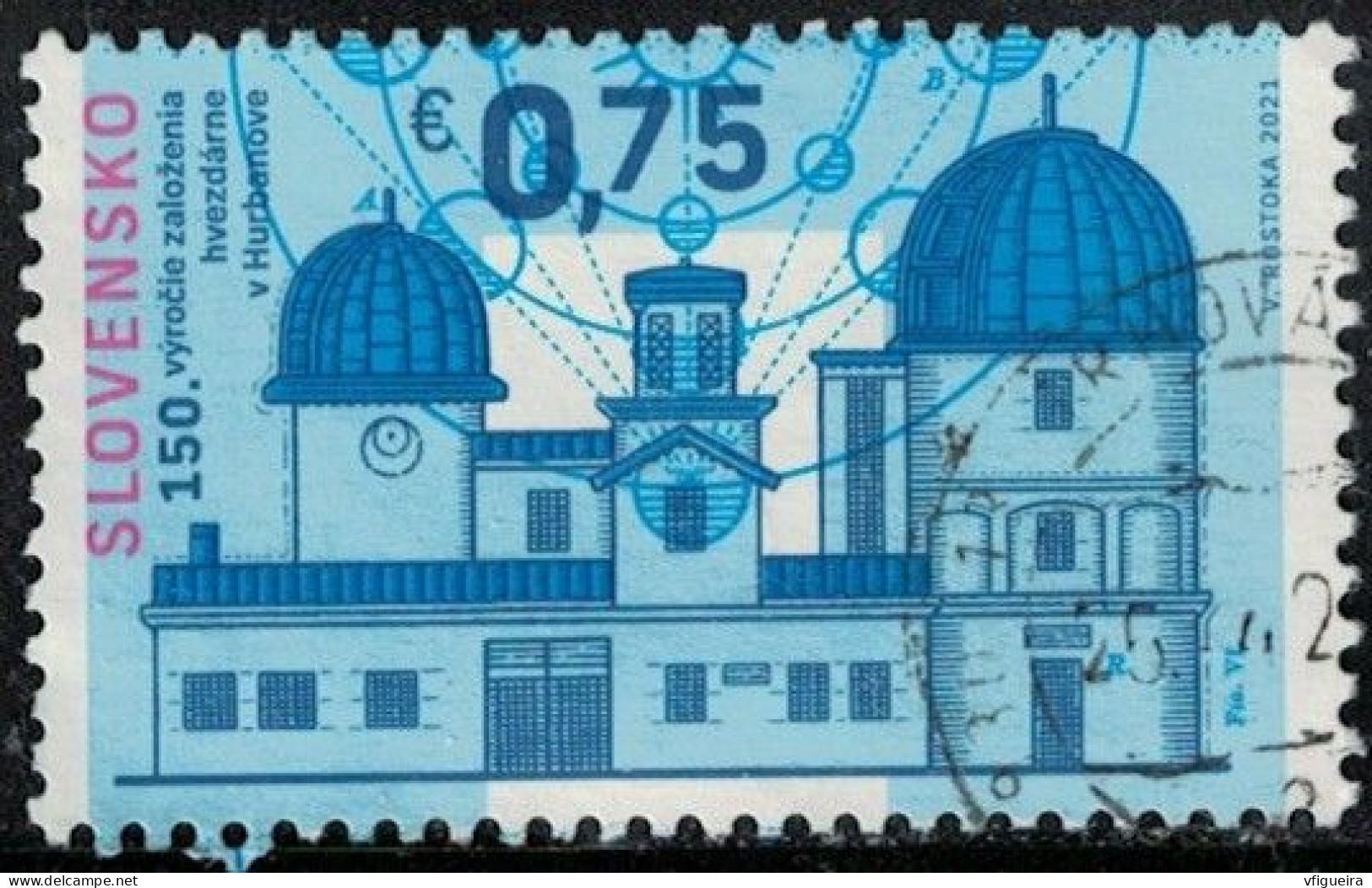 Slovaquie 2021 Oblitéré Used Observatoire Hurbanovo Observatory Y&T SK 827 SU - Used Stamps