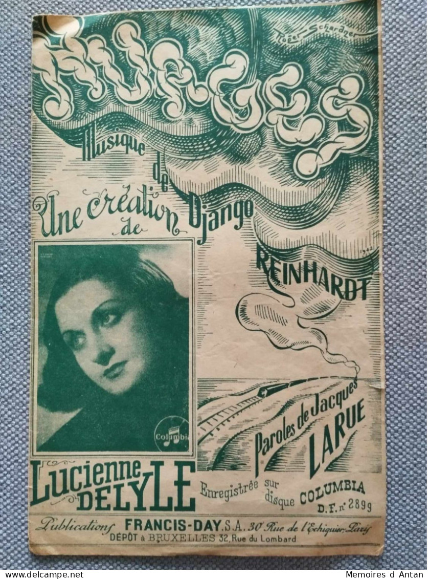Autographes - Dédicaces - Signatures Django Reinhardt - Lucienne Delyle - Jacques Larue Sur Publication. - Cantanti E Musicisti