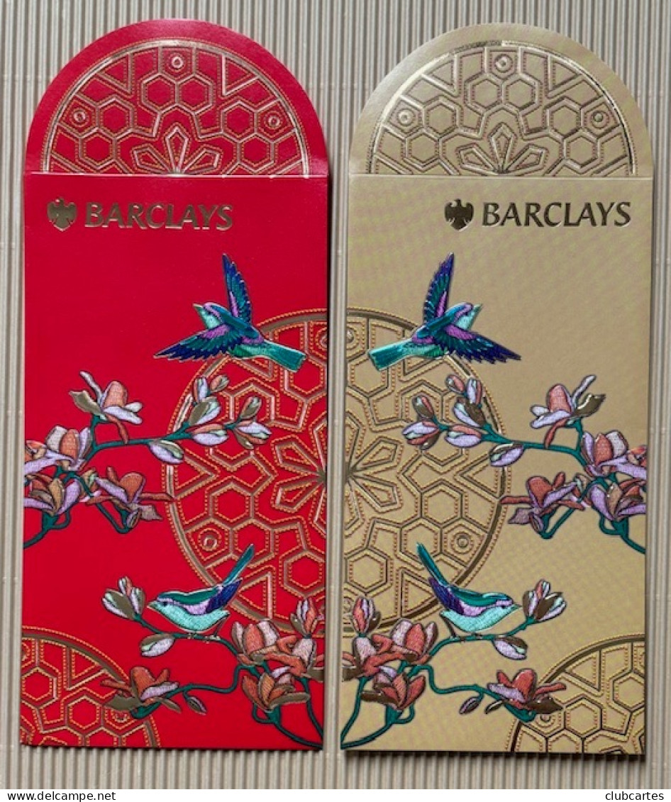 CC Chinese New Year 2 X 'BARCLAYS DRAGON YEAR 2024 Red Pocket CNY Chinois - Modern (ab 1961)