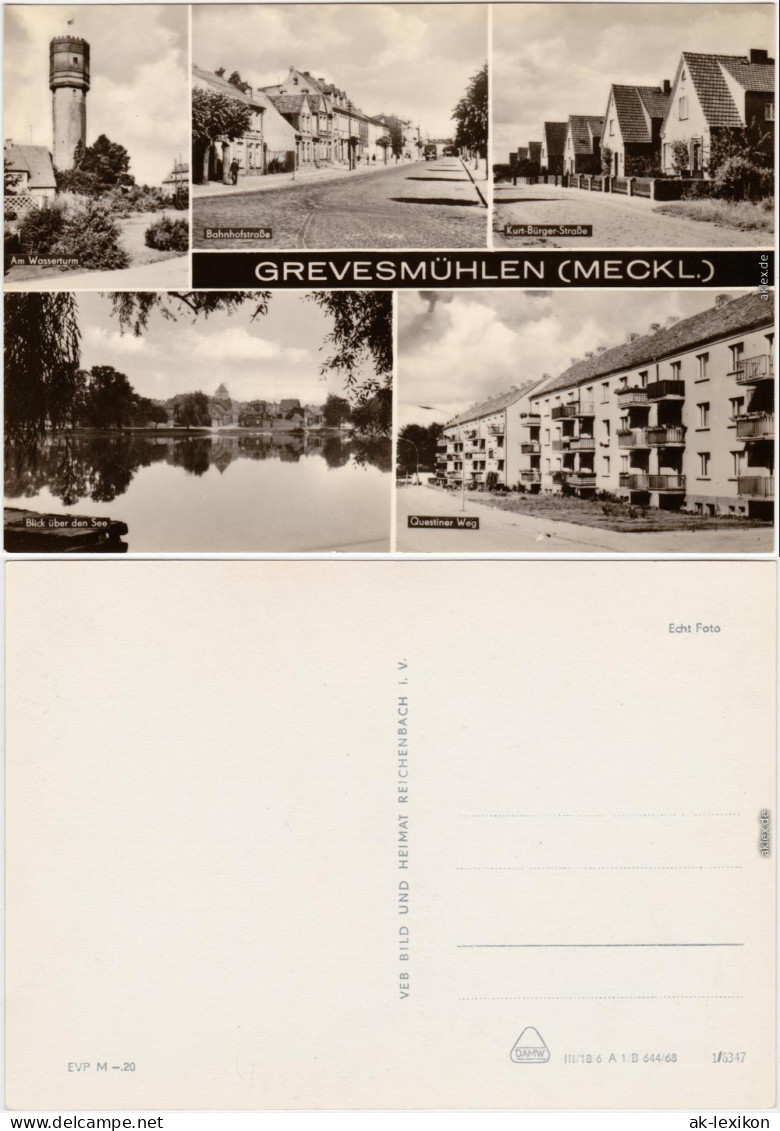 Grevesmühlen   See, Bahnhofsstraße, Kurt-Bürger-Straße, Questiner Weg 1968 - Grevesmuehlen