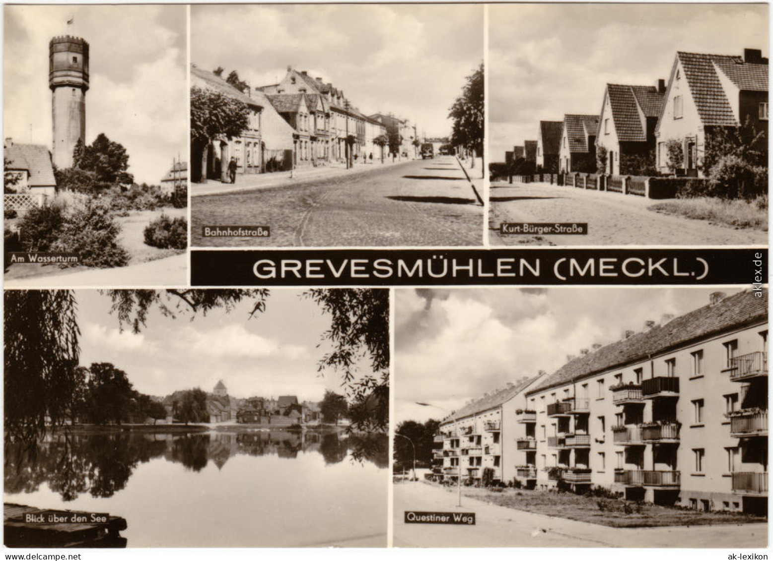 Grevesmühlen   See, Bahnhofsstraße, Kurt-Bürger-Straße, Questiner Weg 1968 - Grevesmühlen