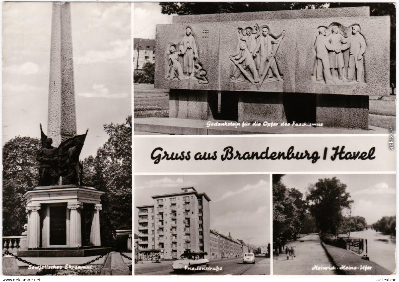 Brandenburg Havel   Sowjetisches Ehrenmal, Friedensstraße, Gedenktafel 1983 - Brandenburg