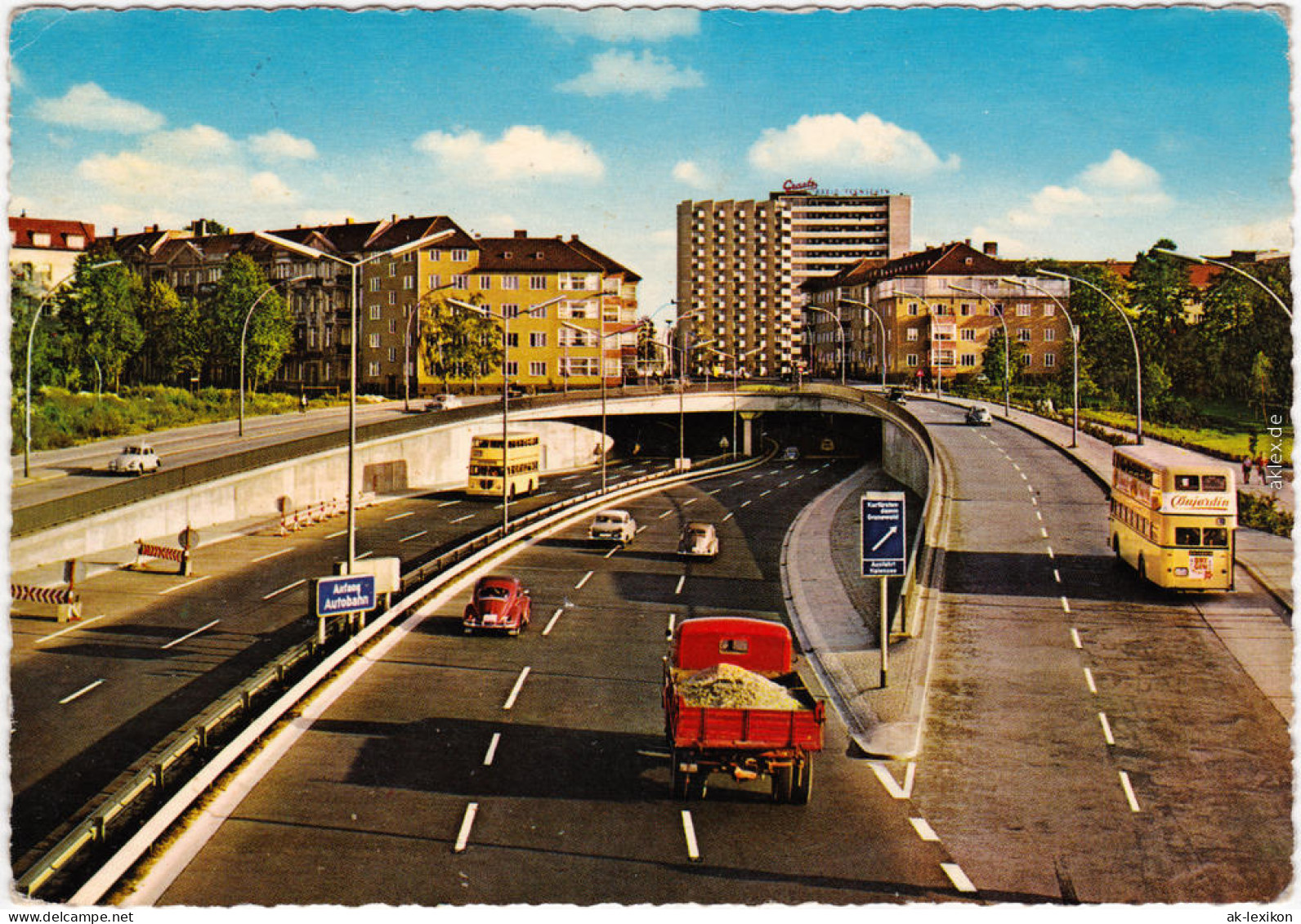 Ansichtskarte Halensee Berlin Stadtautobahn - Häuser 1962 - Halensee