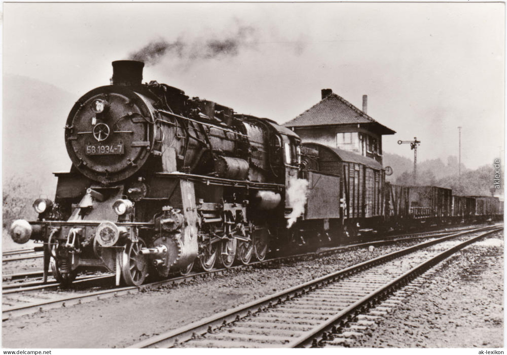 Schwarzenberg (Erzgebirge) Dampflokomotive Baureihe 58 1934  Nach Aue 1983 - Schwarzenberg (Erzgeb.)