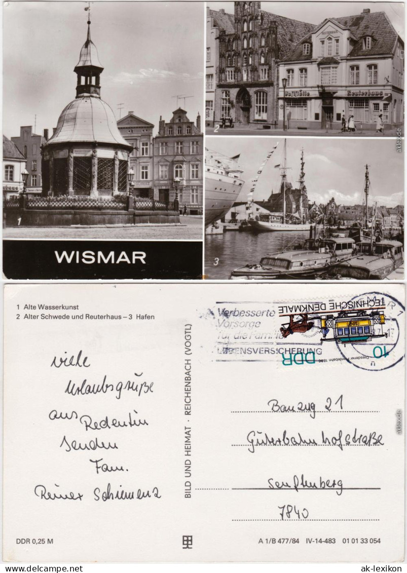 Wismar Alte Wasserkunst  Alter Schwede U. Reuterhaus, Hafen 1984 - Wismar