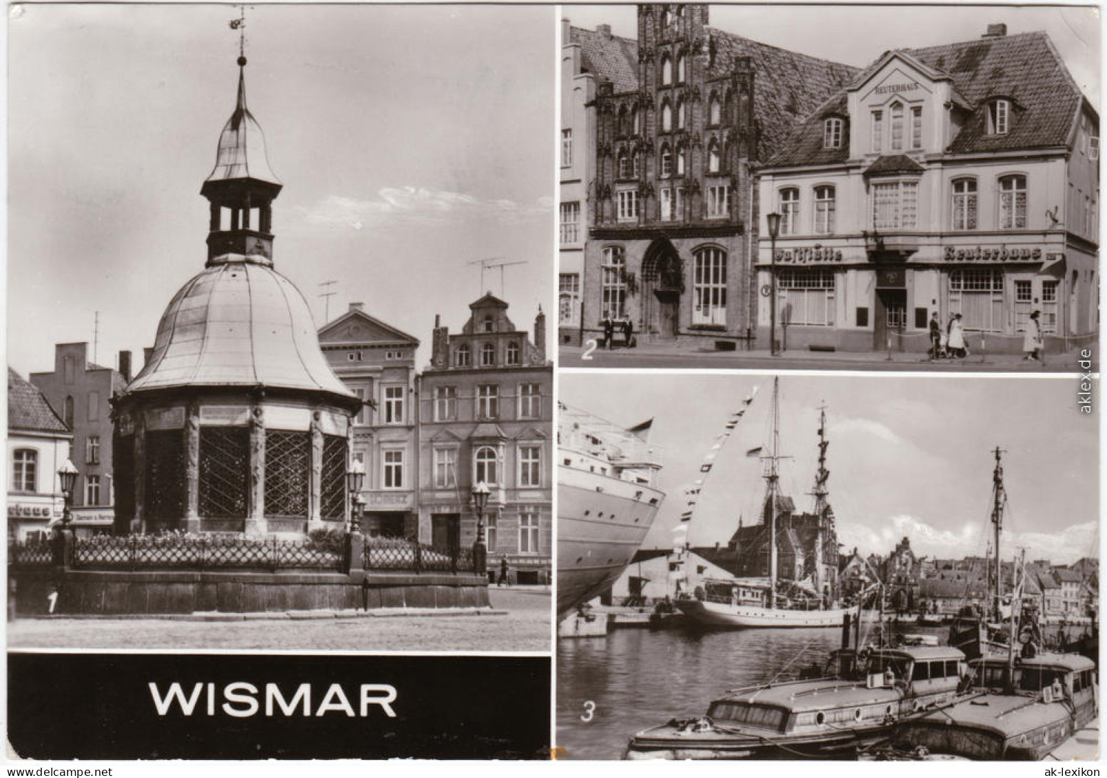 Wismar Alte Wasserkunst  Alter Schwede U. Reuterhaus, Hafen 1984 - Wismar