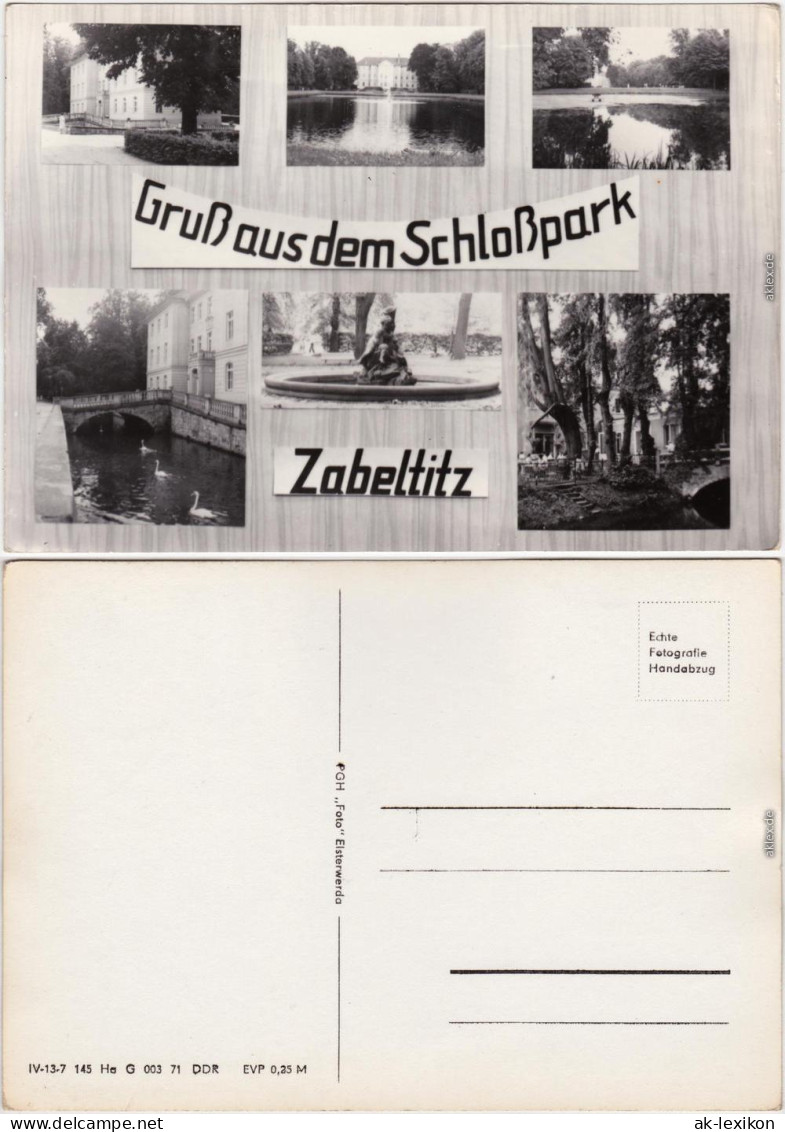 Zabeltitz Großenhain Schloßpark Foto Ansichtskarte  1971 - Grossenhain