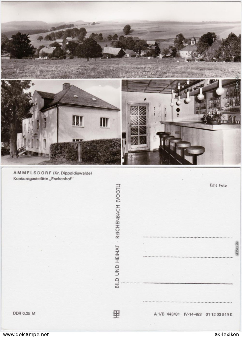 Ammelsdorf Dippoldiswalde Gaststätte Eschenhof - Panorama 1981 - Dippoldiswalde