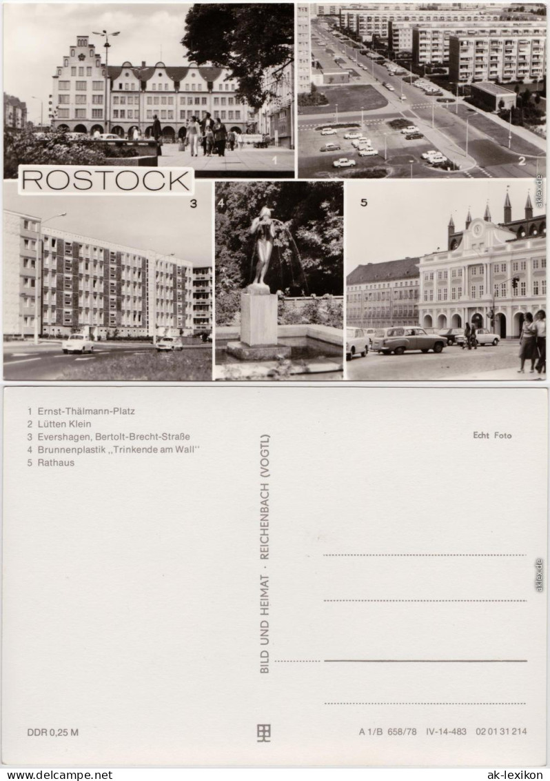 Lütten Klein Rostock Ernst-Thälmann-Platz, Evershagen, Rathaus 1978 - Rostock