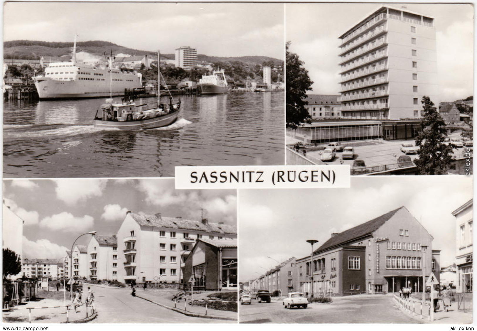 Sassnitz Saßnitz Hafen, Rügen-Hotel, Wilhelm-Pieck-Ring,  Lichtspiele  1980 - Sassnitz