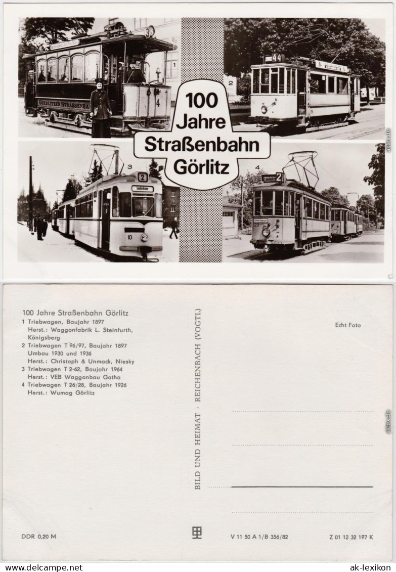 Görlitz Zgorzelec 100 Jahre Straßenbahn Verschiedene Modelle 1982  - Görlitz