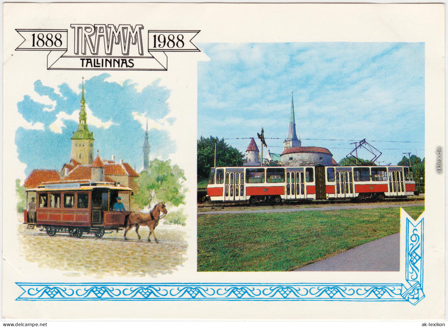 Reval Tallinn (Ревель) 100 Jahre Straßenbahn Tramm 1988  - Estonie