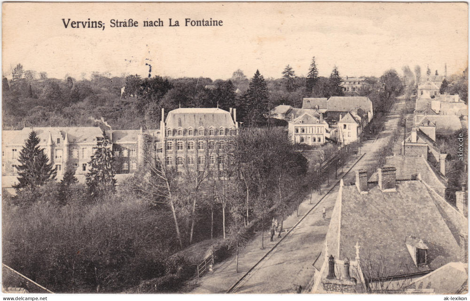 Vervins Straße Nach La Fontaine  CPA Aisne 1916 - Vervins