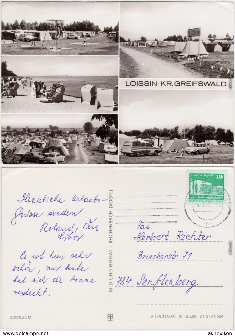 Foto Ansichtskarte Loissin Greifswald Loissin, Meer-Strandbad 1983 - Greifswald