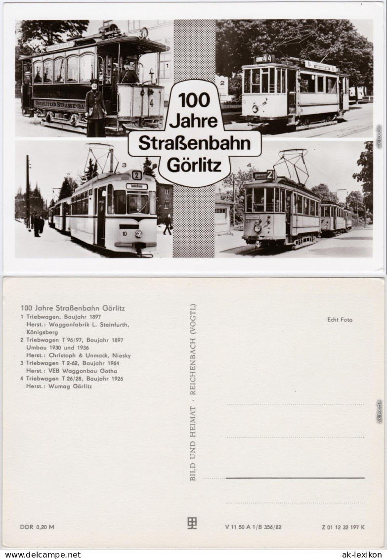 Foto Ansichtskarte Görlitz Zgorzelec 100 Jahre Straßenbahn 1982 - Görlitz