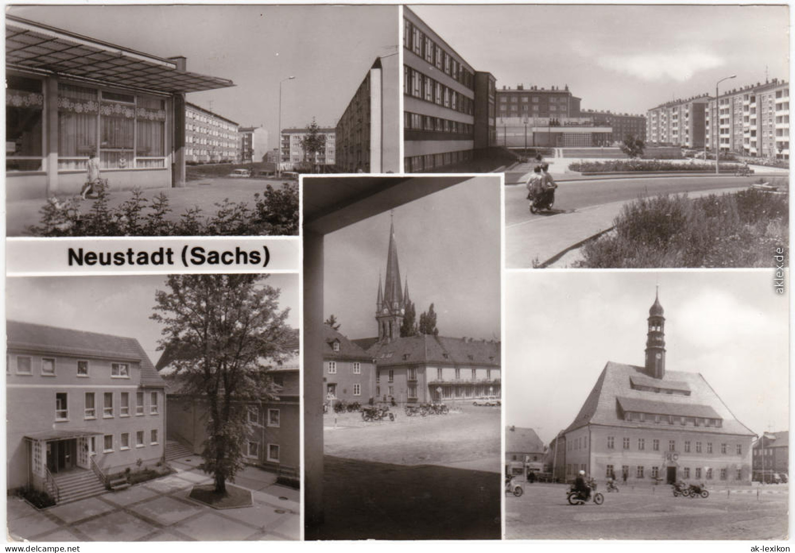Neustadt Sachsen Bruno-Dietze-Ring, Neubaugebiet, Feierabemdheim, Kirche 1984 - Neustadt