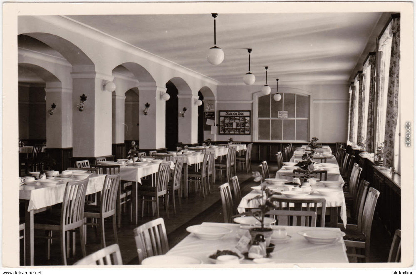 Antonshöhe Breitenbrunn (Erzgebirge) Kneipp-Sanatorium Speisesaal 1955 - Breitenbrunn