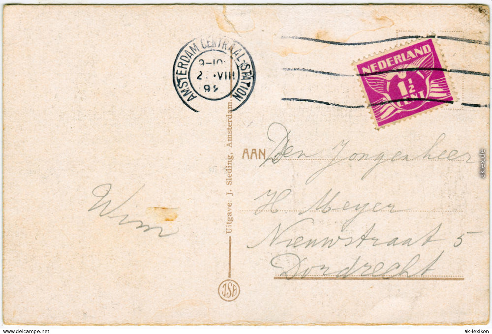 Vintage Postcard Amsterdam Amsterdam Beurs En Damrak 1929 - Sonstige & Ohne Zuordnung