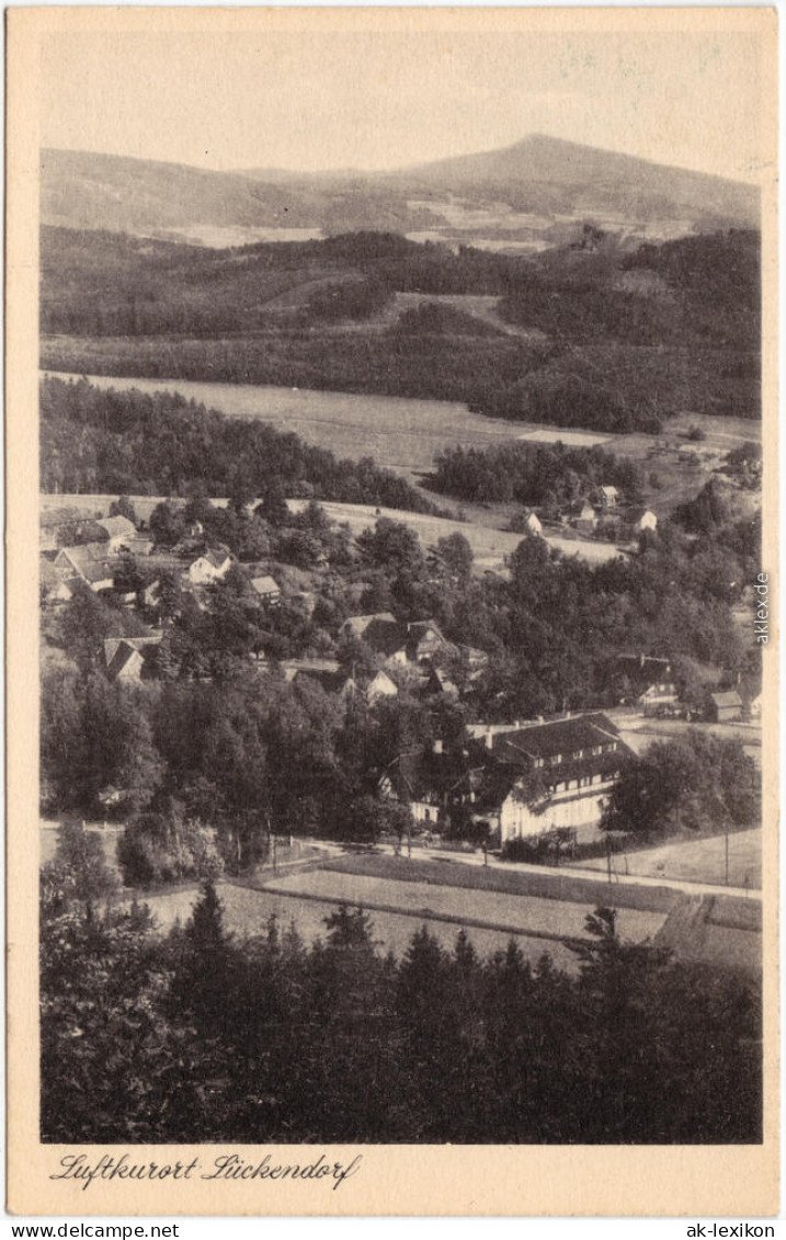 Lückendorf Oybin Blick über Kurhaus Nach Dem Jeschken Oberlausitz 1935 - Oybin