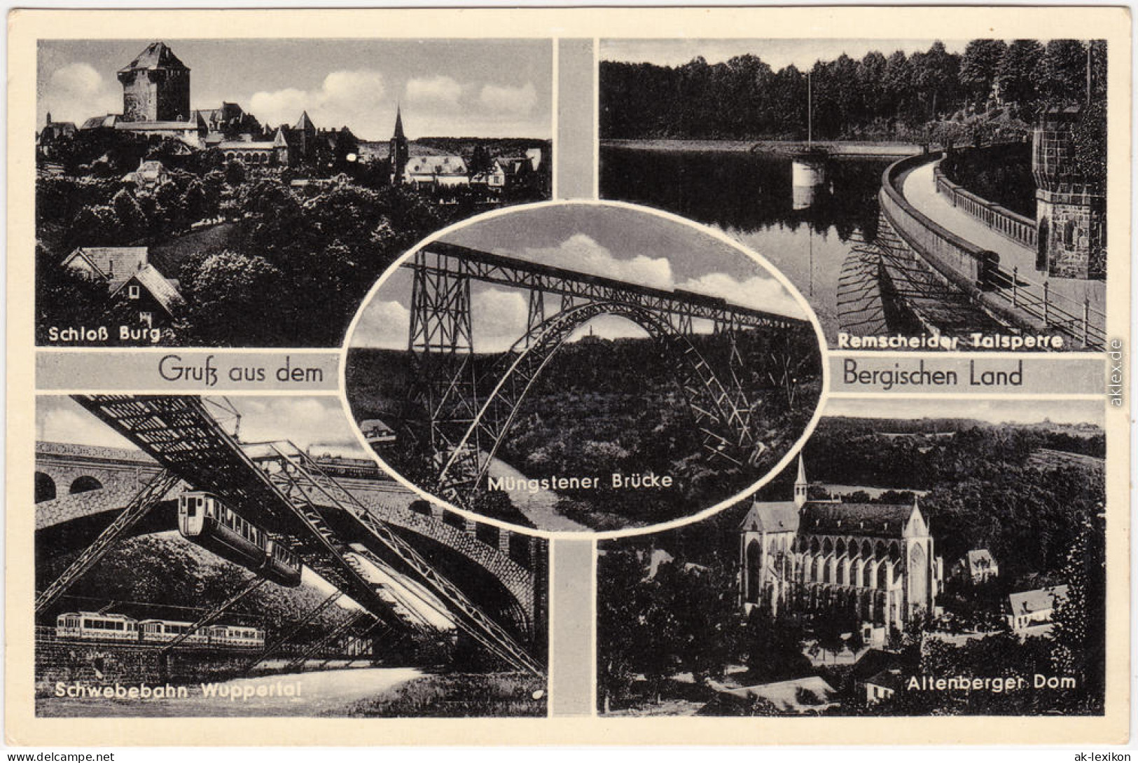 Wuppertal Remscheid - Bergisches Land Ansichtskarte  Mehrbild 1935 - Remscheid