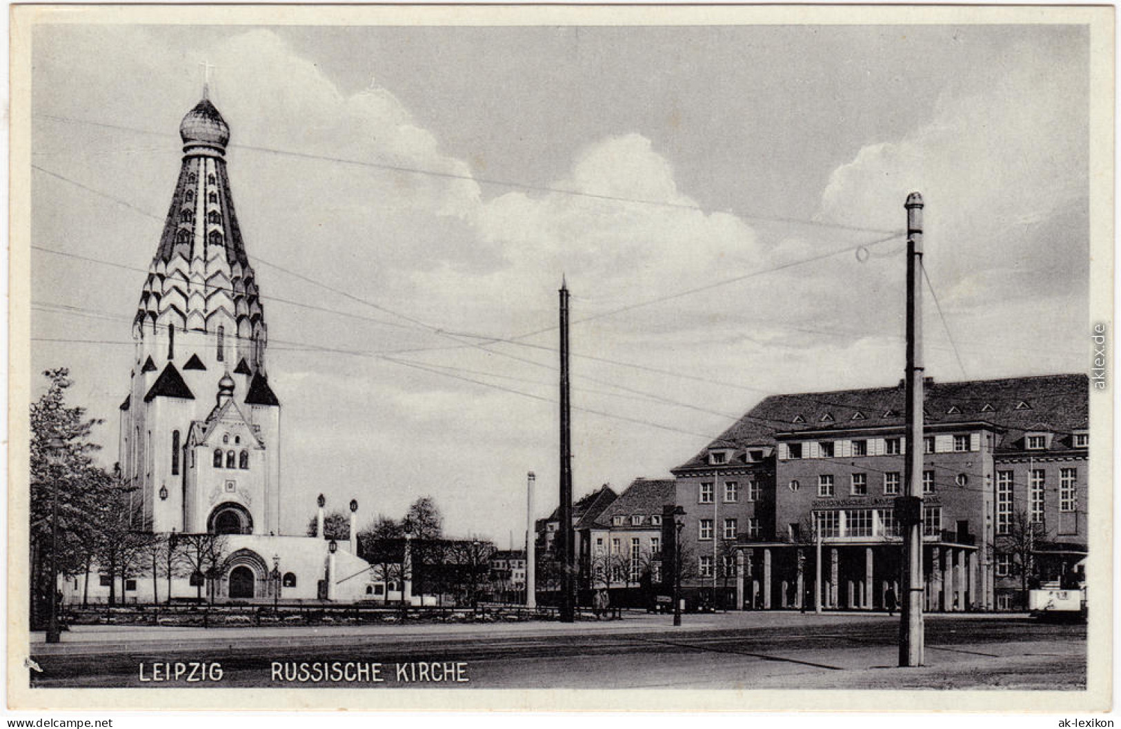 Ansichtskarte Leipzig Straßenpartie An Der Russischen Kirche 1935 - Leipzig