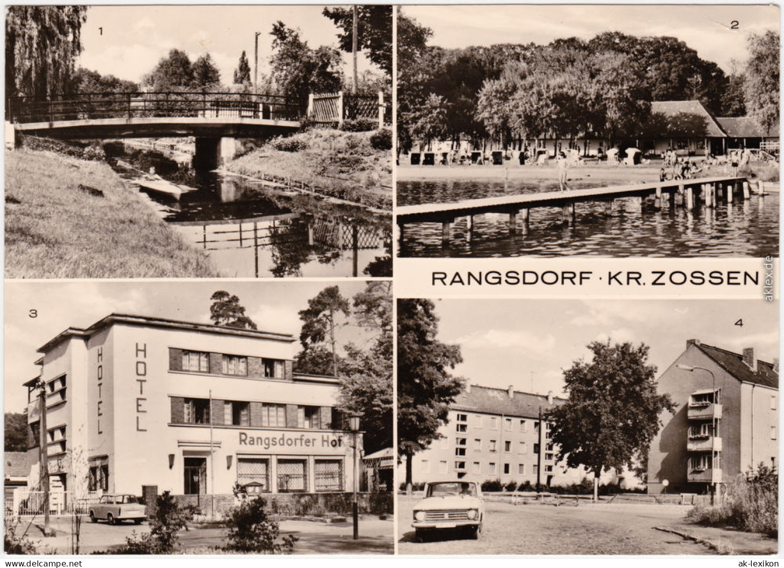 Rangsdorf Ansichten, Klein Venedig, Hotel, Strandbad, Neubauten 1980  - Rangsdorf