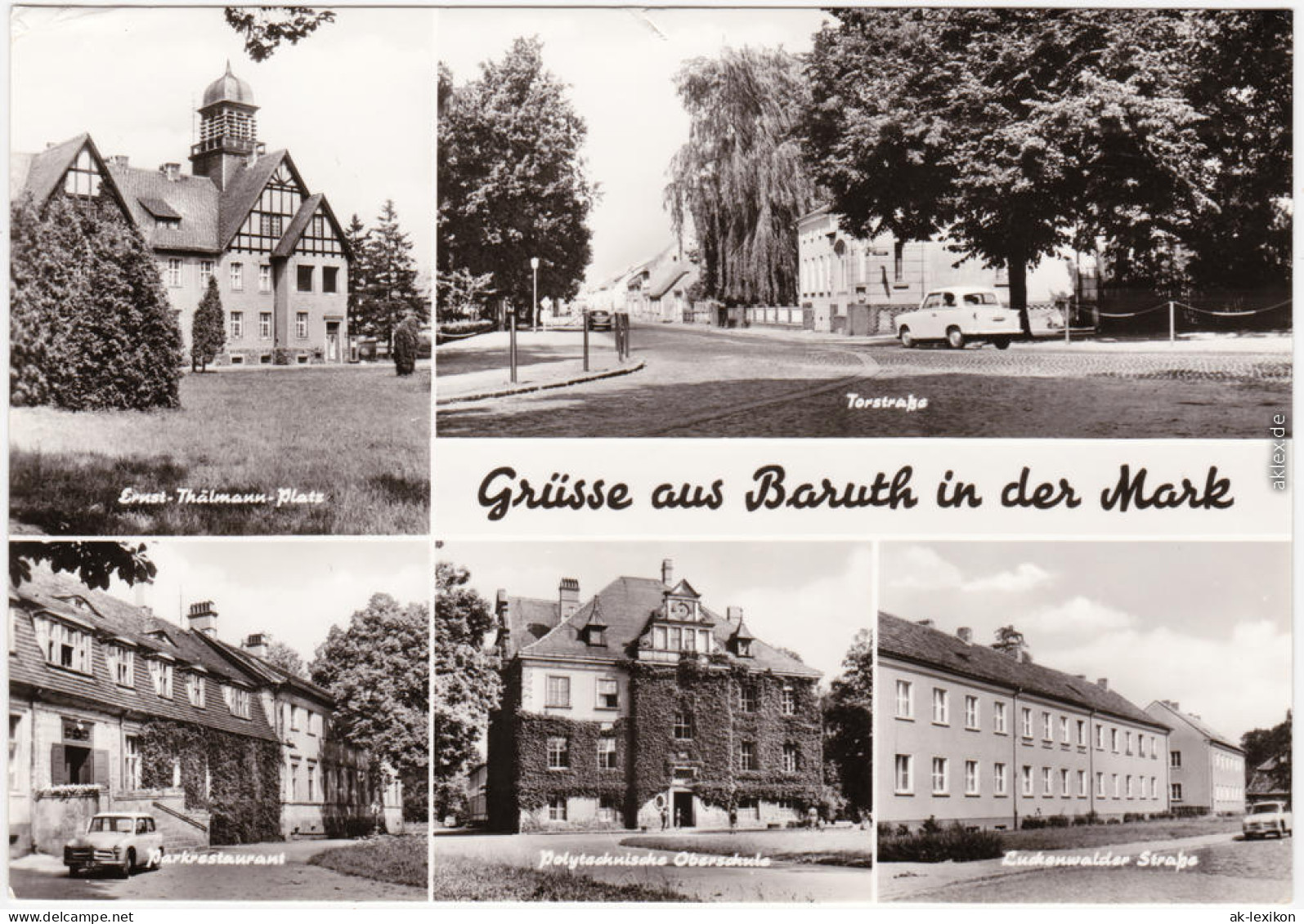 Baruth Mark Torstraße, Ernst-Thälmann-Platz, Schule, Luckenwalder Straße 1979 - Baruth