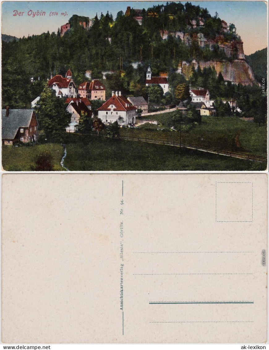 Oybin Partie In Der Stadt Ansichtskarte Oberlausitz 1914 - Oybin