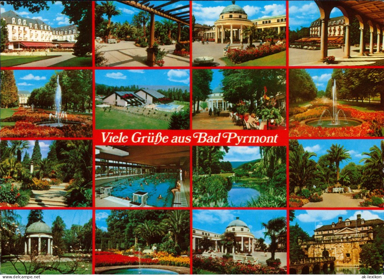 Ansichtskarte Bad Pyrmont Kuranlagen, Schwimmbad 1991 - Bad Pyrmont