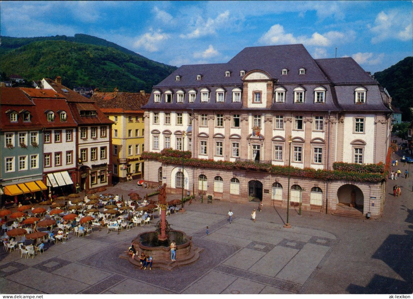 Ansichtskarte Heidelberg Rathaus Mit Marktplatz 1990 - Heidelberg