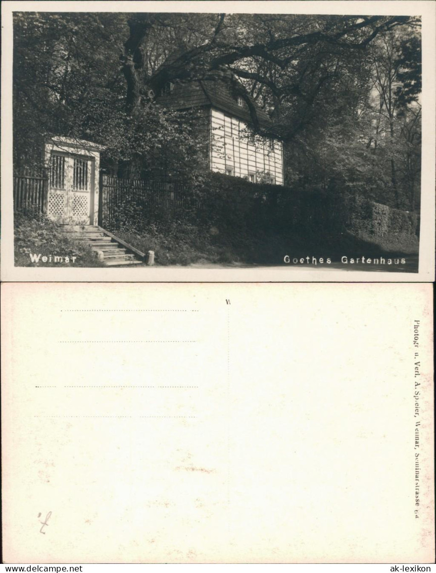 Ansichtskarte Weimar Goethes Gartenhaus 1929 - Weimar