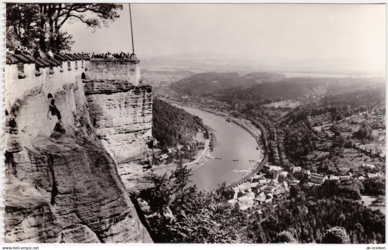 Königstein (Sächsische Schweiz) Festung Mit Elbtal 1970  - Königstein (Sächs. Schw.)