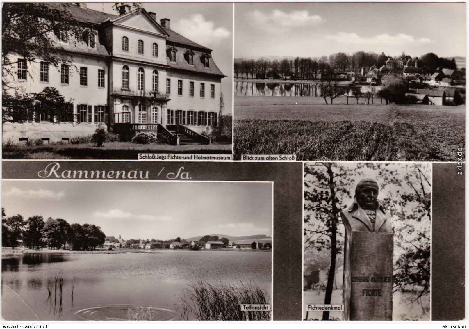 Rammenau Bischofswerda Schloss, Blick Zum Schloss, Fichtedenkmal T 1968 - Bischofswerda
