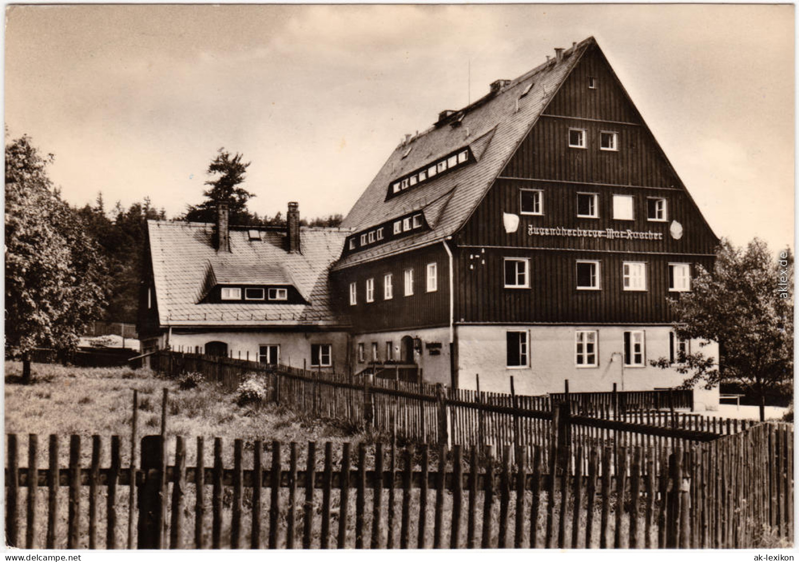 Ansichtskarte Frauenstein Erzgebirge "Max Roscher" Jugendherberge 1970 - Frauenstein (Erzgeb.)