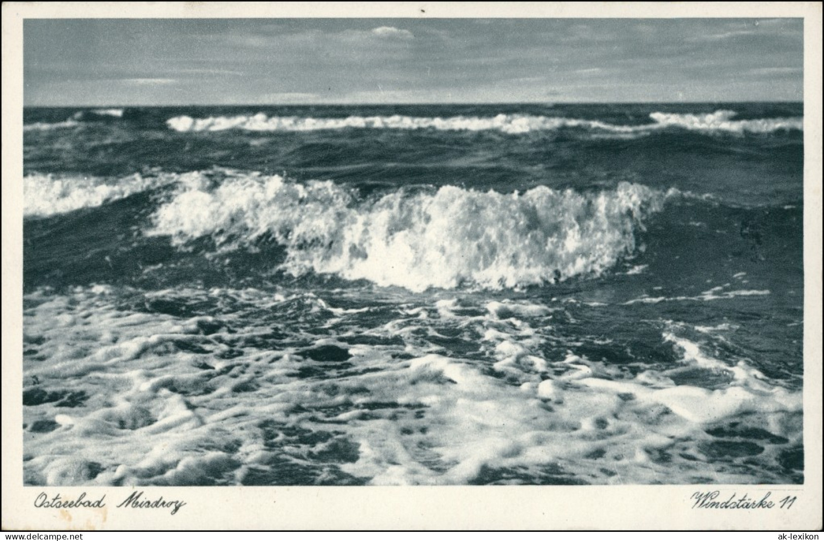 Postcard Misdroy Mi&#281;dzyzdroje Windstärke 11 1932  - Pommern
