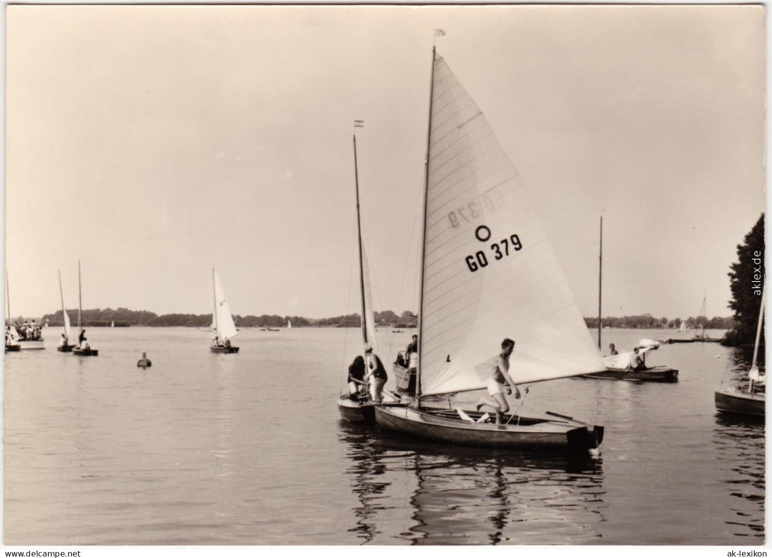 Foto Ansichtskarte Goyatz Schwielochsee Schwielochsee Boote Der BSG Segeln 1971 - Goyatz