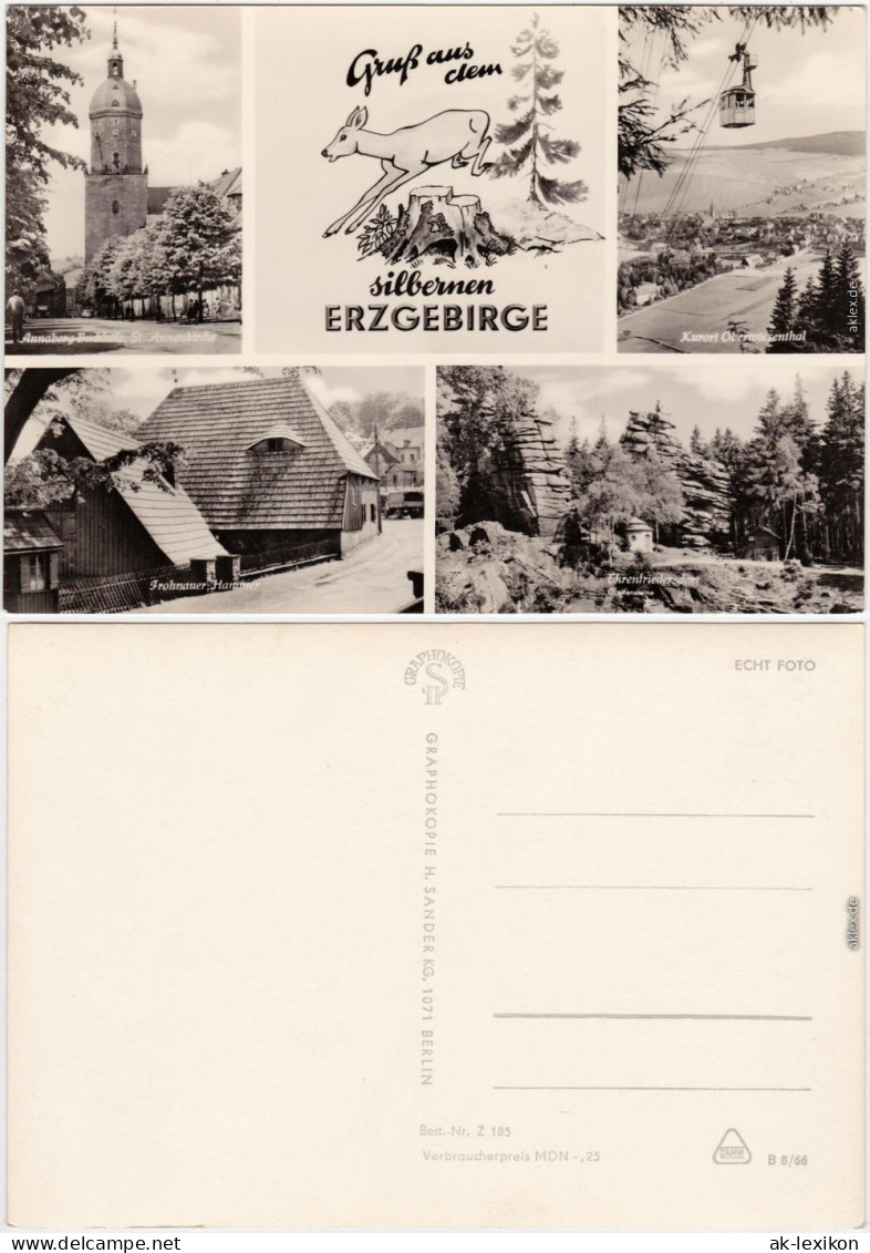 Oberwiesenthal Erzgebirge: Annaberg-Buchholz, Oberwiesenthal, Frohenau 1966 - Annaberg-Buchholz