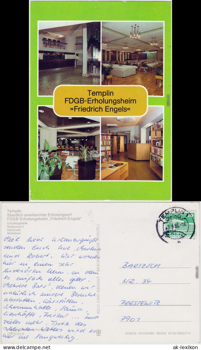 Templin FDGB-Erholungsheim "Friedrich Engels" Uckermark 1986 - Templin