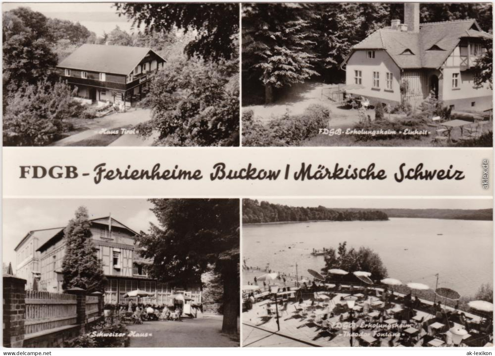 Buckow (Märkische Schweiz) FDGB Ferienheime - 4 Bild 1974  - Buckow