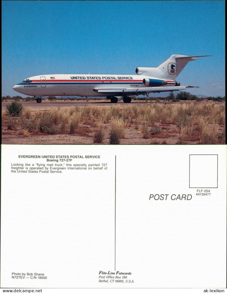 Flugzeug "Evergreen/United States Postal Service" - Boeing 727-27F  1987 - 1946-....: Ere Moderne