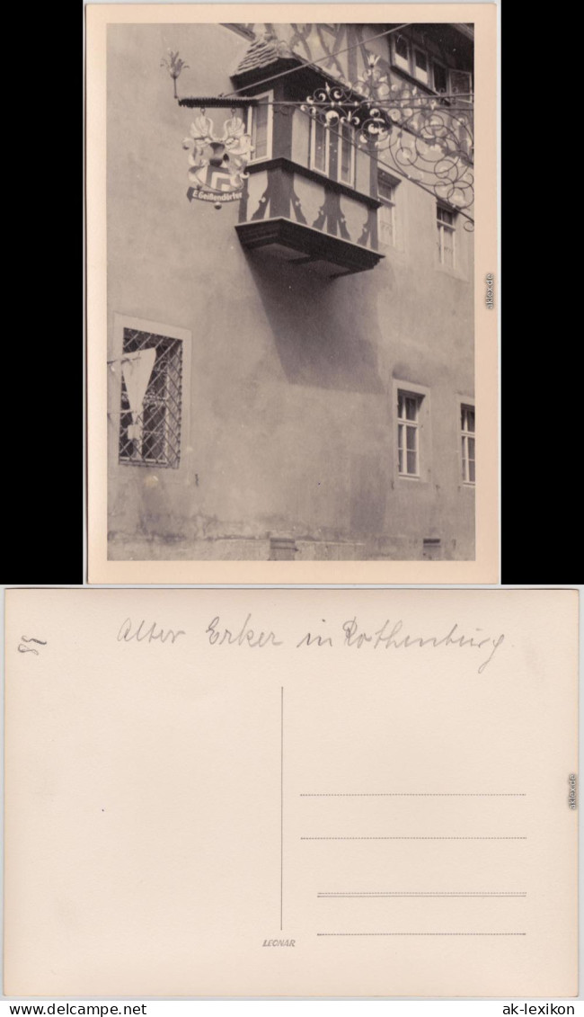 Rothenburg Ob Der Tauber Alter Erker Privatfoto Ansichtskarte 1954 - Rothenburg O. D. Tauber